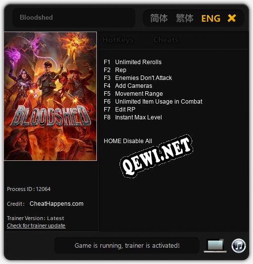 Трейнер для Bloodshed [v1.0.1]