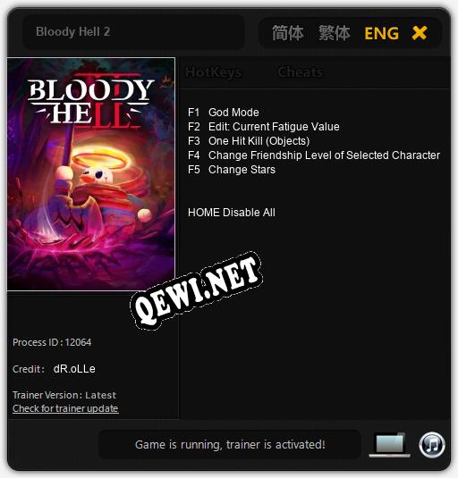 Bloody Hell 2: ТРЕЙНЕР И ЧИТЫ (V1.0.51)