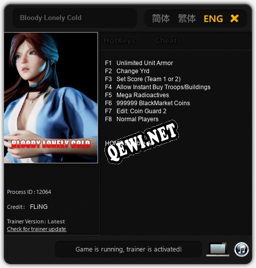 Bloody Lonely Cold: Трейнер +8 [v1.9]