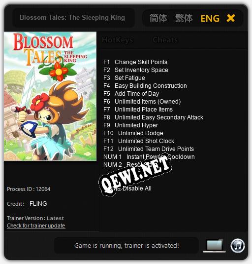 Blossom Tales: The Sleeping King: Трейнер +14 [v1.8]