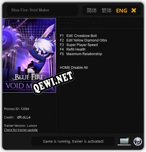 Blue Fire: Void Maker: Читы, Трейнер +5 [dR.oLLe]