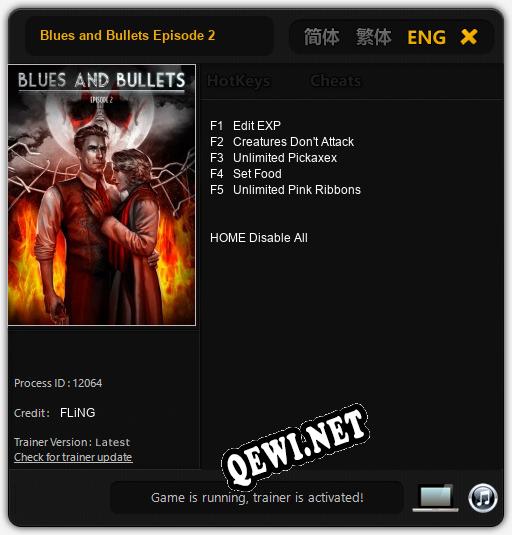 Blues and Bullets Episode 2: Читы, Трейнер +5 [FLiNG]