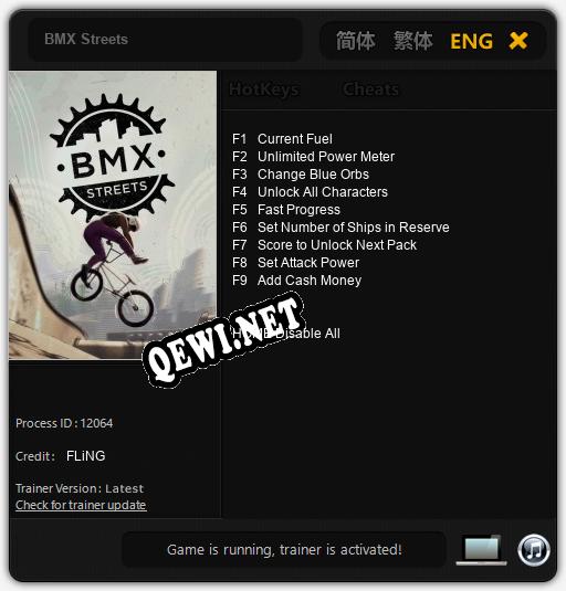 BMX Streets: Читы, Трейнер +9 [FLiNG]