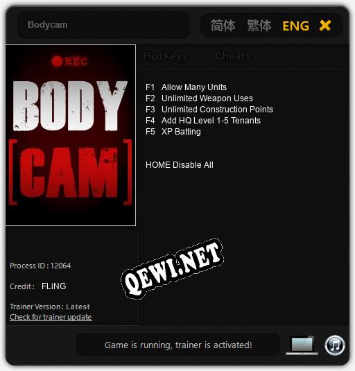 Bodycam: Читы, Трейнер +5 [FLiNG]