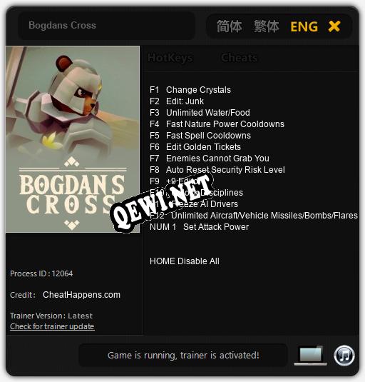 Bogdans Cross: Трейнер +13 [v1.3]