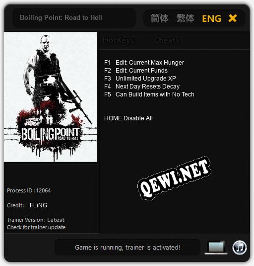 Boiling Point: Road to Hell: Трейнер +5 [v1.3]