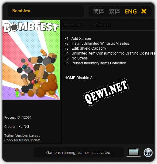 Bombfest: Трейнер +6 [v1.7]