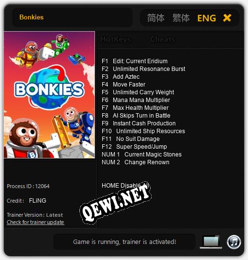 Bonkies: Трейнер +14 [v1.1]