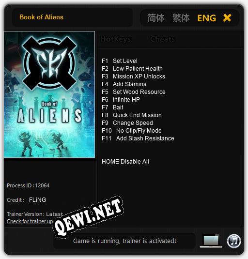Book of Aliens: Трейнер +11 [v1.7]