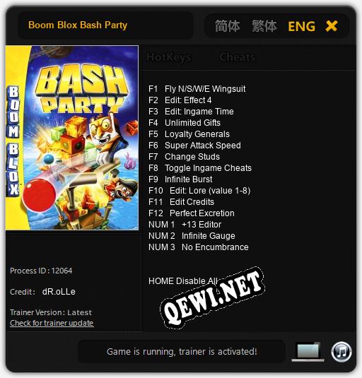 Boom Blox Bash Party: Трейнер +15 [v1.5]