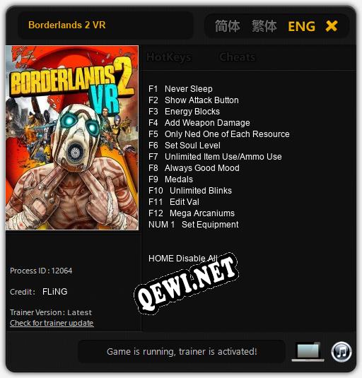 Borderlands 2 VR: ТРЕЙНЕР И ЧИТЫ (V1.0.42)