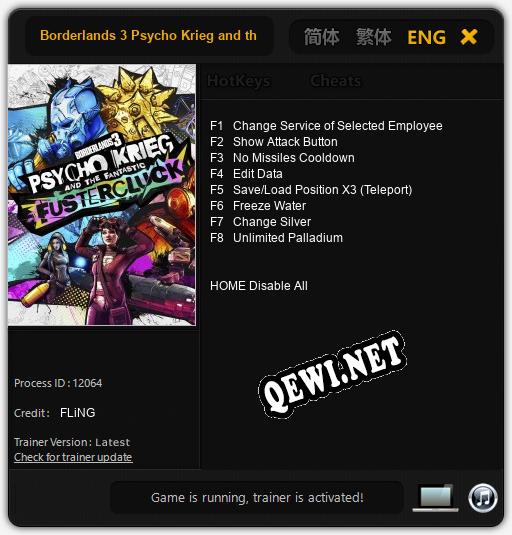 Borderlands 3 Psycho Krieg and the Fantastic Fustercluck: ТРЕЙНЕР И ЧИТЫ (V1.0.34)