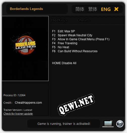 Borderlands Legends: Трейнер +6 [v1.6]