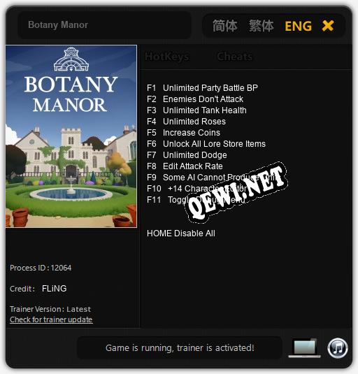 Botany Manor: Читы, Трейнер +11 [FLiNG]
