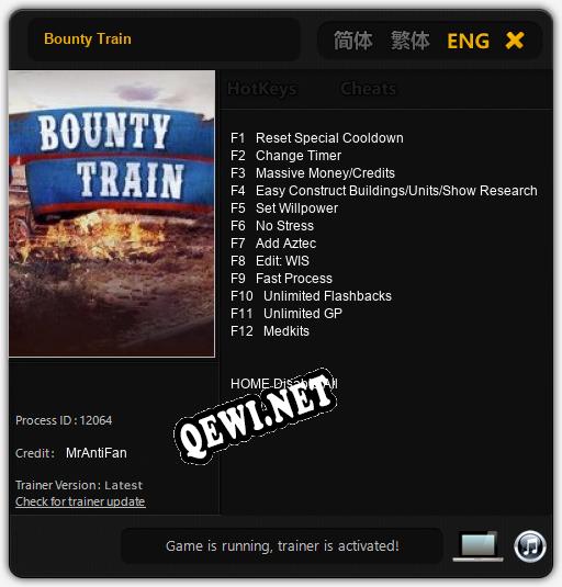 Bounty Train: Трейнер +12 [v1.1]