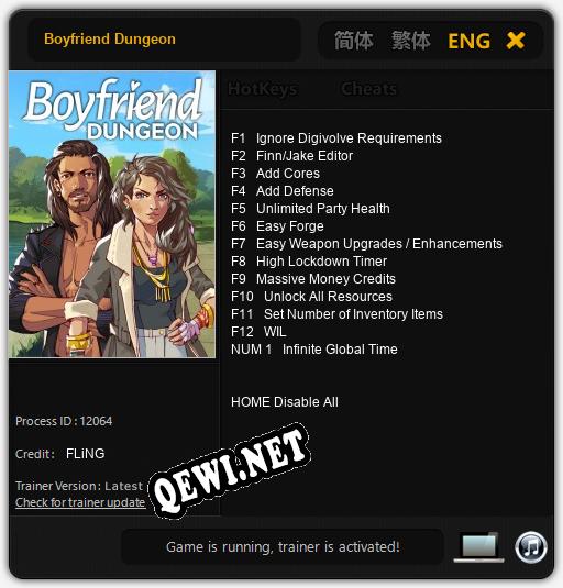 Boyfriend Dungeon: ТРЕЙНЕР И ЧИТЫ (V1.0.85)