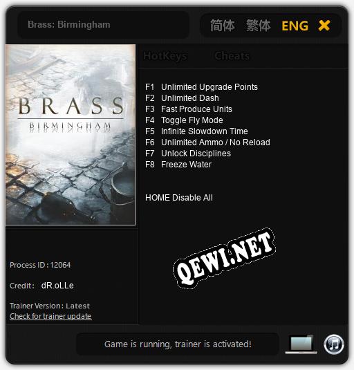 Brass: Birmingham: ТРЕЙНЕР И ЧИТЫ (V1.0.57)