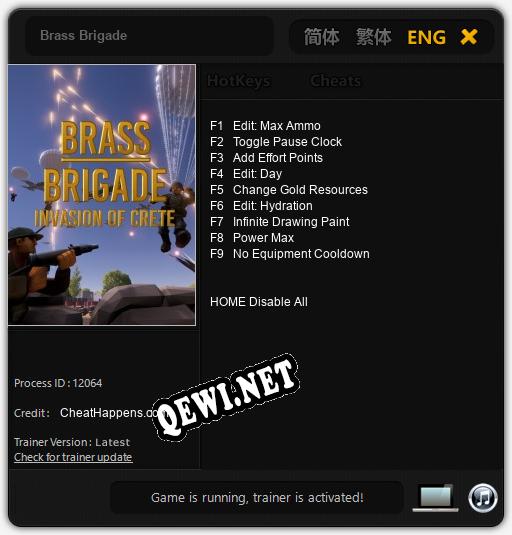 Brass Brigade: Трейнер +9 [v1.9]