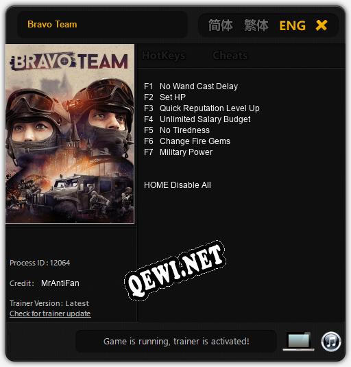 Bravo Team: Трейнер +7 [v1.6]