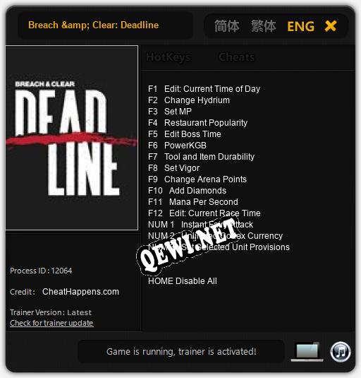 Breach & Clear: Deadline: ТРЕЙНЕР И ЧИТЫ (V1.0.67)