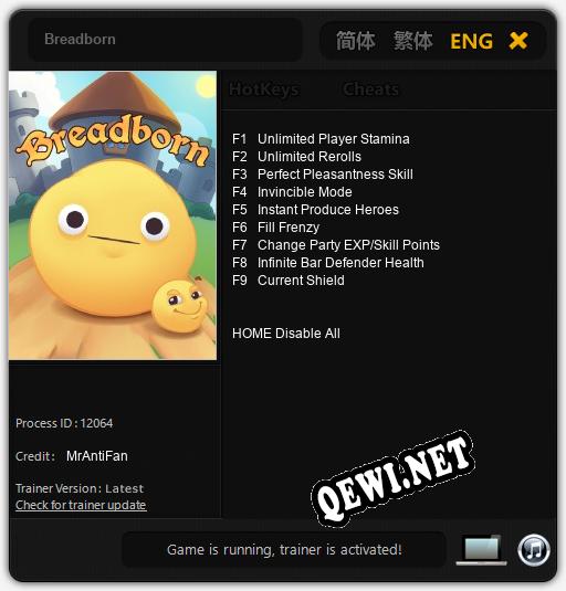 Breadborn: ТРЕЙНЕР И ЧИТЫ (V1.0.91)