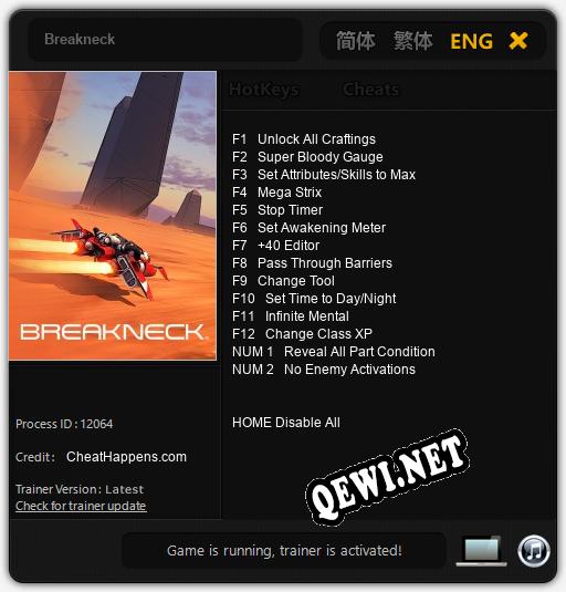 Breakneck: Трейнер +14 [v1.7]