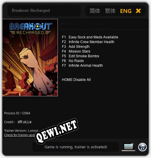 Трейнер для Breakout: Recharged [v1.0.9]