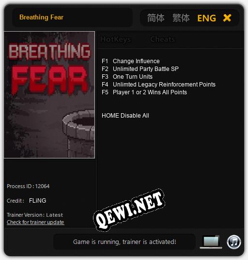 Breathing Fear: Читы, Трейнер +5 [FLiNG]