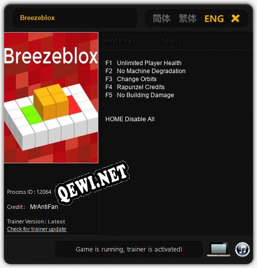 Breezeblox: ТРЕЙНЕР И ЧИТЫ (V1.0.22)