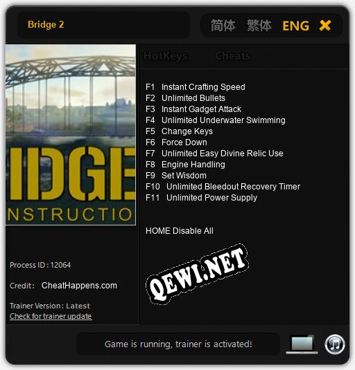 Bridge 2: Трейнер +11 [v1.2]