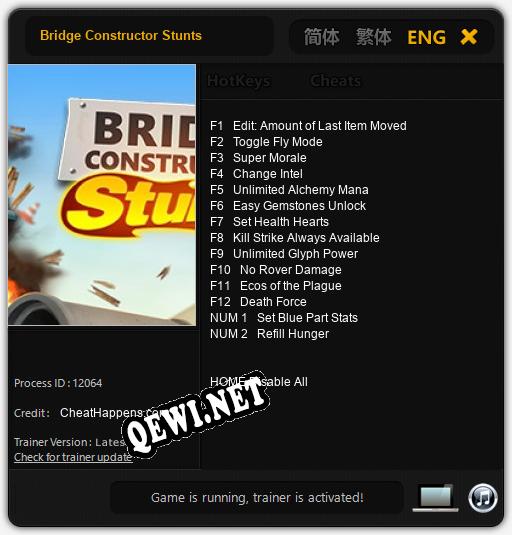 Bridge Constructor Stunts: Трейнер +14 [v1.5]