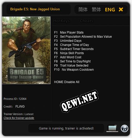Brigade E5: New Jagged Union: Трейнер +10 [v1.8]