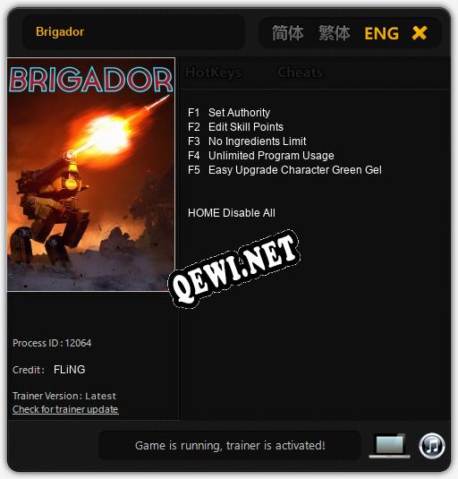 Brigador: Трейнер +5 [v1.9]