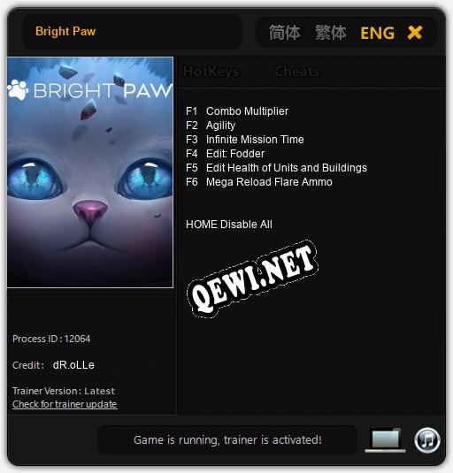 Bright Paw: ТРЕЙНЕР И ЧИТЫ (V1.0.45)