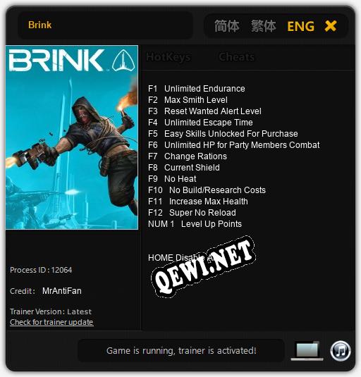 Brink: Трейнер +13 [v1.4]