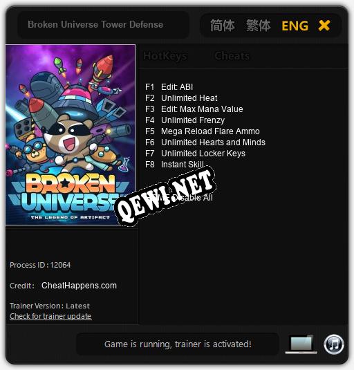 Трейнер для Broken Universe Tower Defense [v1.0.9]