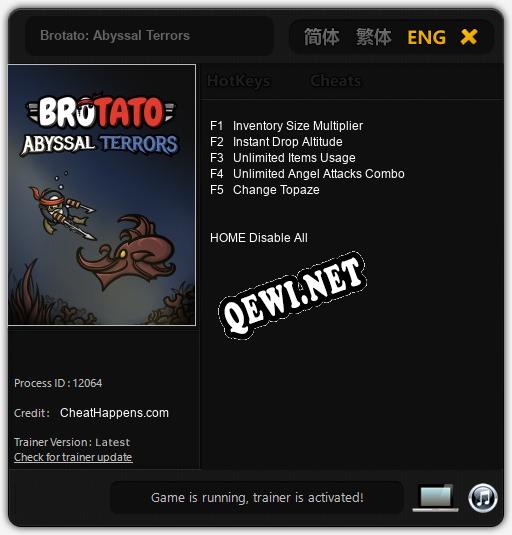 Brotato: Abyssal Terrors: ТРЕЙНЕР И ЧИТЫ (V1.0.16)