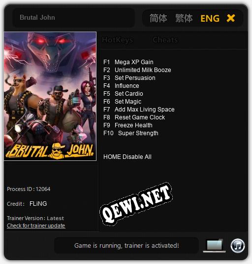 Brutal John: Трейнер +10 [v1.9]