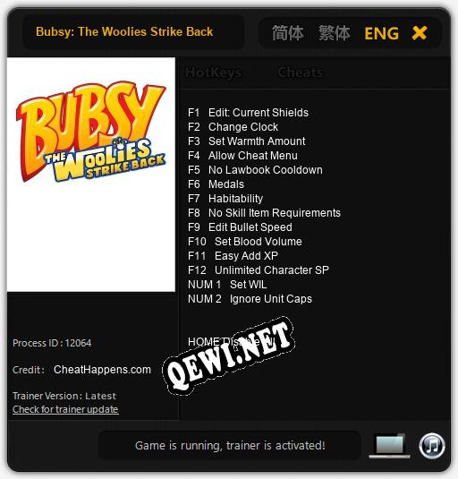 Bubsy: The Woolies Strike Back: ТРЕЙНЕР И ЧИТЫ (V1.0.54)
