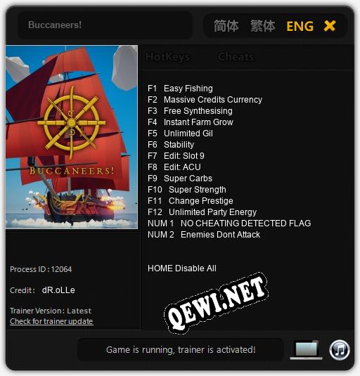 Buccaneers!: ТРЕЙНЕР И ЧИТЫ (V1.0.58)