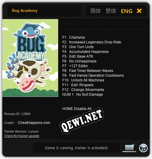 Bug Academy: Трейнер +13 [v1.8]