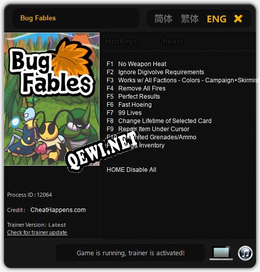 Bug Fables: Трейнер +11 [v1.5]