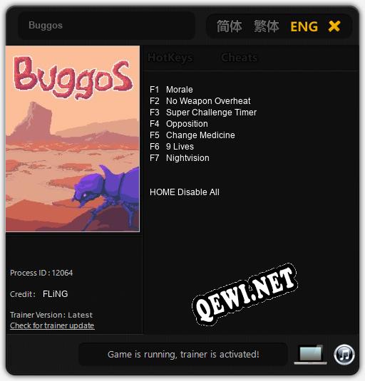Buggos: ТРЕЙНЕР И ЧИТЫ (V1.0.85)