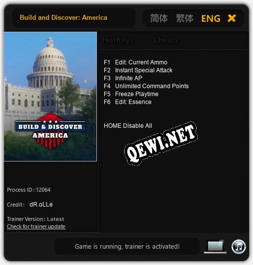 Build and Discover: America: Читы, Трейнер +6 [dR.oLLe]