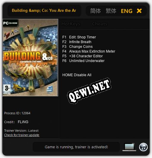 Building & Co: You Are the Architect!: ТРЕЙНЕР И ЧИТЫ (V1.0.20)