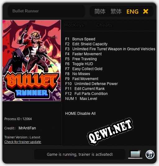 Bullet Runner: Трейнер +13 [v1.8]
