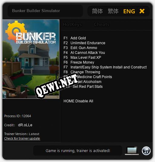 Bunker Builder Simulator: Трейнер +11 [v1.1]