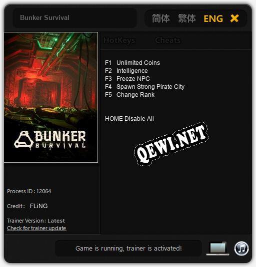 Bunker Survival: Трейнер +5 [v1.9]