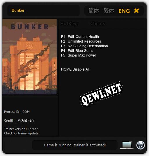 Bunker: ТРЕЙНЕР И ЧИТЫ (V1.0.53)