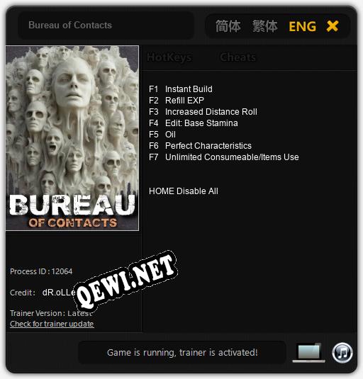 Bureau of Contacts: ТРЕЙНЕР И ЧИТЫ (V1.0.9)